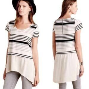 Anthropologie Deletta Gradient Striped Hi-Low Top S